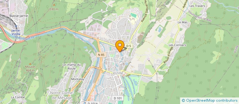 localisation de l'entreprise ASS BATTERIE FANFARE SAPEUR POMPIERS  VIZILLE