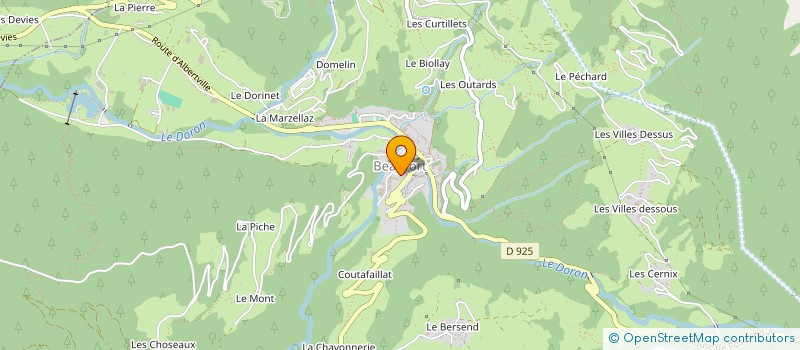 localisation de l'entreprise ASS BEAUFORTAINE DES AMIS DU CHEVAL à BEAUFORT