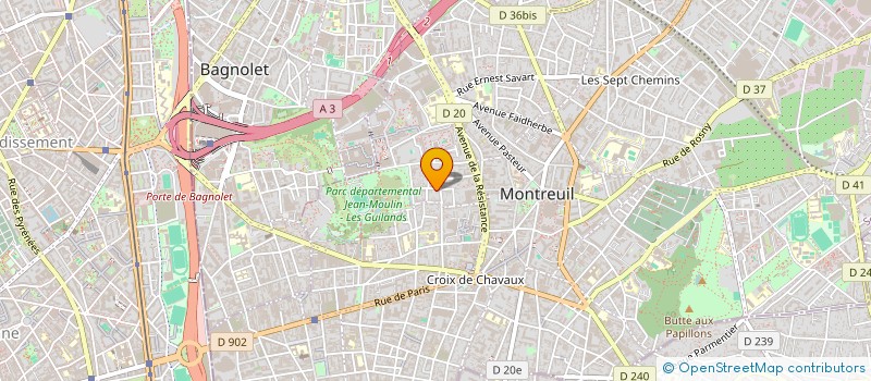 localisation de l'entreprise ASS BETON à MONTREUIL