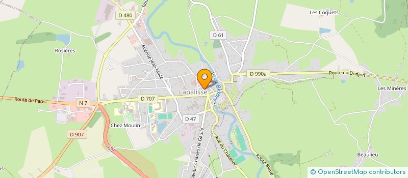 localisation de l'entreprise ASS BIBLIOTHEQUE MEDIATHEQUE  LAPALISSE