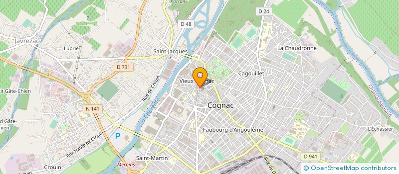 localisation de l'entreprise ASS BIBLIOTHEQUE POUR TOUS à COGNAC