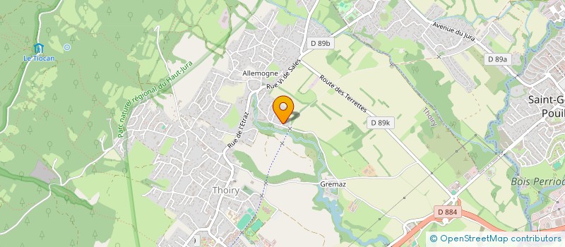 localisation de l'entreprise ASS.BIEN ETRE ET FORME POUR TOUS  THOIRY