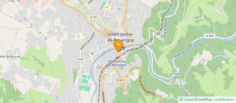 localisation de l'entreprise ASS BIEN ETRE RELAXATION  VILLEFRANCHE-DE-ROUERGUE