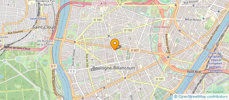 localisation de l'entreprise ASS 'BIEN VIEILLIR A BOULOGNE' à BOULOGNE-BILLANCOURT