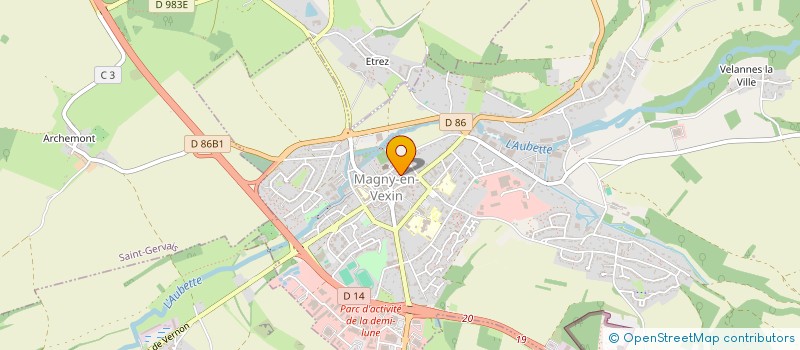 localisation de l'entreprise ASS  BIENVENUE A MAGNY  MAGNY-EN-VEXIN