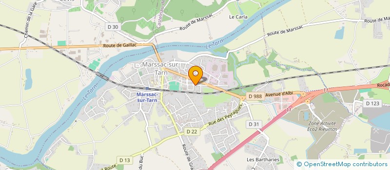 localisation de l'entreprise ASS BIG BANG  MARSSAC-SUR-TARN