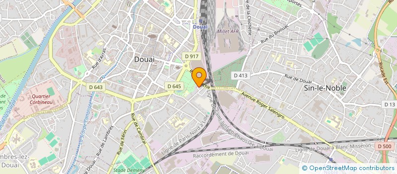 localisation de l'entreprise ASS BILLON CLUB GAYANT à DOUAI