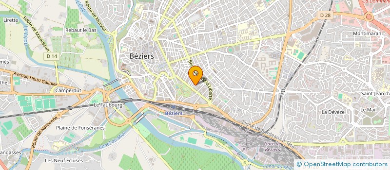 localisation de l'entreprise ASS BITERROISE ENTRAIDE SOLDIDARITE à BEZIERS