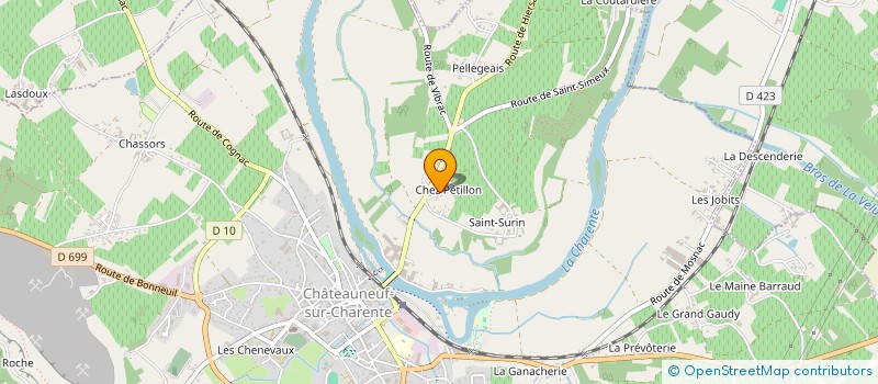 localisation de l'entreprise ASS BLEU à CHATEAUNEUF-SUR-CHARENTE