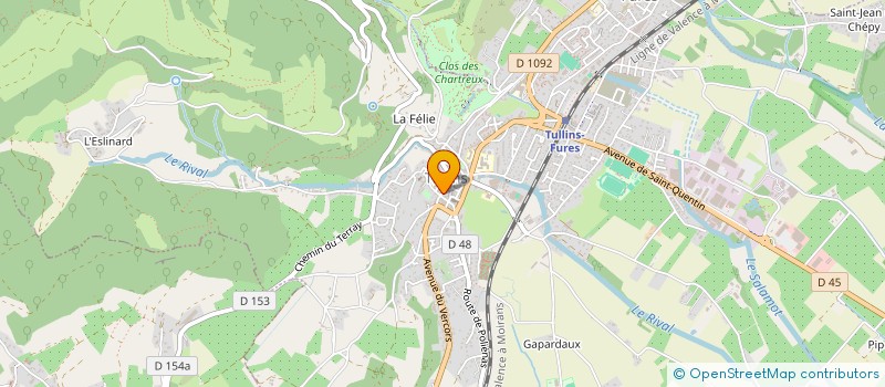 localisation de l'entreprise ASS BLUE GRASS BURGER  TULLINS