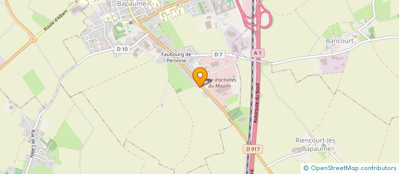 localisation de l'entreprise ASS BOMY SPORT COMPETITION  BAPAUME