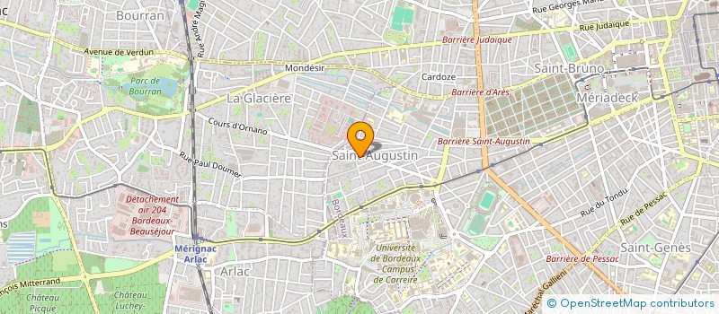 localisation de l'entreprise ASS  BORDEAUX SPORT  BORDEAUX