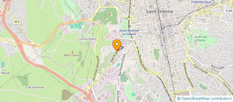 localisation de l'entreprise ASS  BOULE DES VILLES  SAINT-ETIENNE