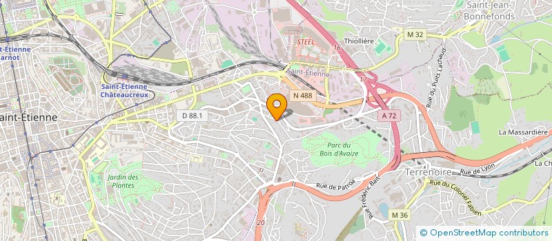 localisation de l'entreprise ASS  BOULE INDEPENDANTE DE MONTHIEU  SAINT-ETIENNE