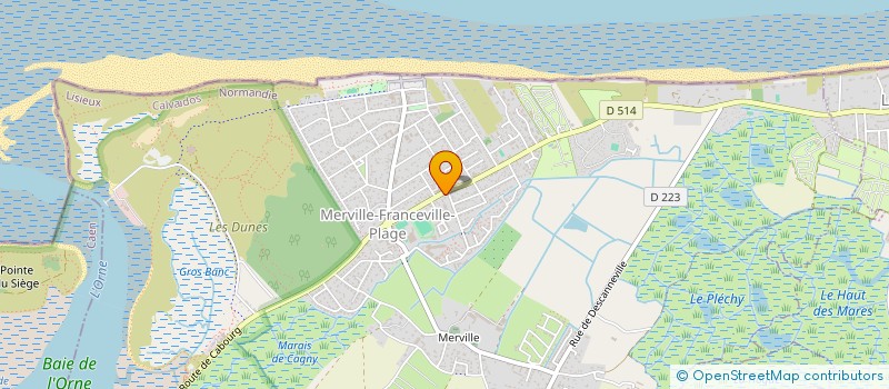 localisation de l'entreprise ASS BOURGEOIS BOUGARD  MERVILLE-FRANCEVILLE-PLAGE