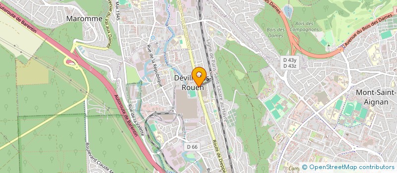 localisation de l'entreprise ASS  BOXING CLUB DEVILLOIS  DEVILLE-LES-ROUEN