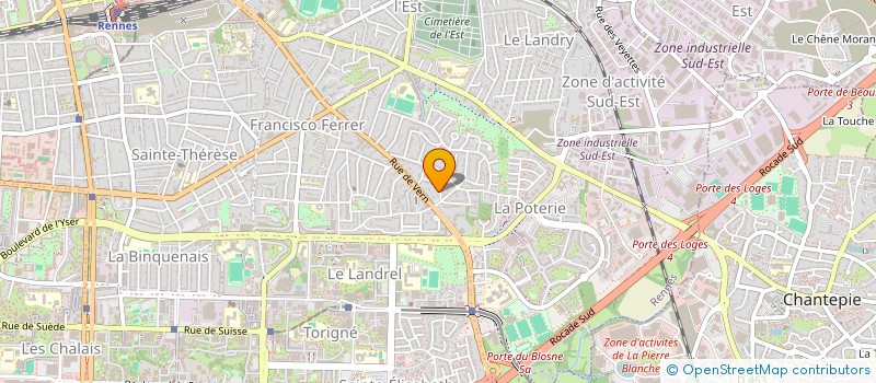 localisation de l'entreprise ASS BRETAGNE TEXTILES SERVICES à RENNES