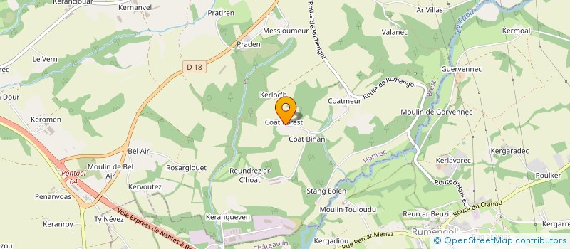 localisation de l'entreprise ASS BRETANE à HANVEC