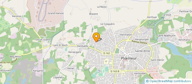 localisation de l'entreprise ASS BRETONNE DES AMIS DE ST JACQUES DE COMPOSTELLE  PLOEMEUR