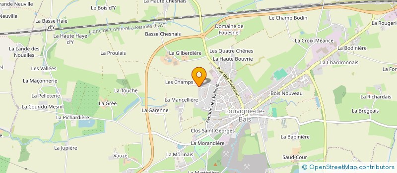 localisation de l'entreprise ASS BRETONNE DU SOUVENIR AERIEN 39-45  LOUVIGNE-DE-BAIS