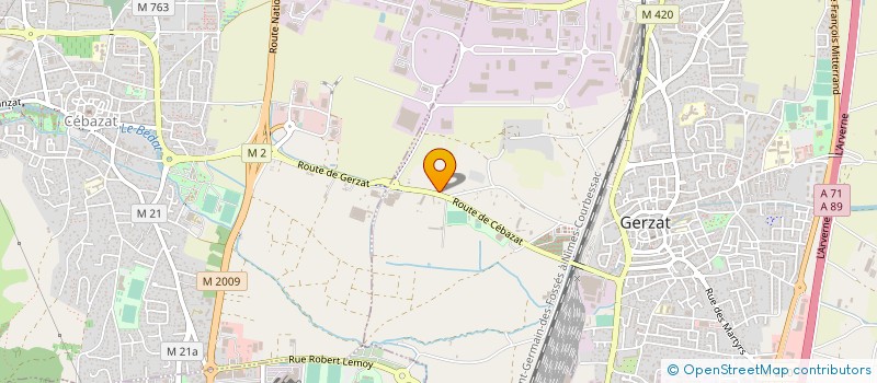 localisation de l'entreprise ASS BUDO CLUB GERZATOIS  GERZAT