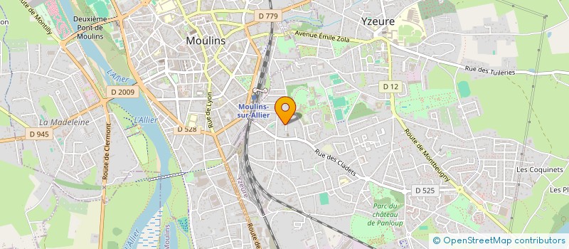 localisation de l'entreprise ASS BULLETIN PAROISSIAL MOULINS YZEURE à YZEURE