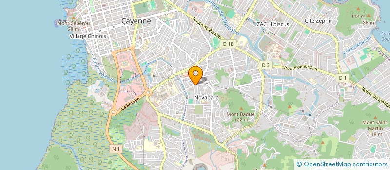 localisation de l'entreprise ASS BUREAU DES INTERNES DE GUYANE  CAYENNE