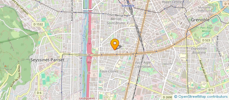 localisation de l'entreprise ASS  C.G.I.S.  GRENOBLE