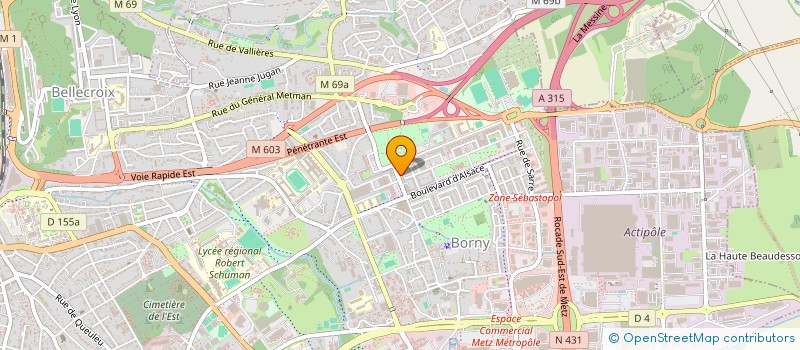 localisation de l'entreprise ASS CAB ORTHOPHONIE GILLARD DEHONDT  METZ