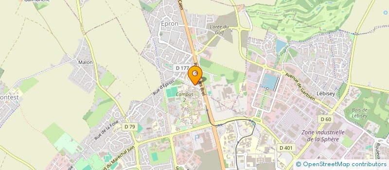 localisation de l'entreprise ASS CAEN ELEVES INGENIEURS TRAV CONSTR  EPRON