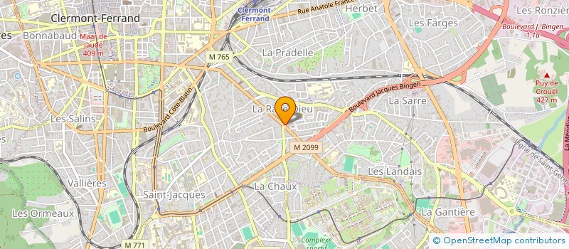 localisation de l'entreprise ASS CAFEJ 63  CLERMONT-FERRAND