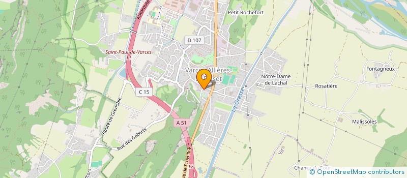 localisation de l'entreprise ASS CAISSE ENTRAIDE PERSONNEL  VARCES-ALLIERES-ET-RISSET