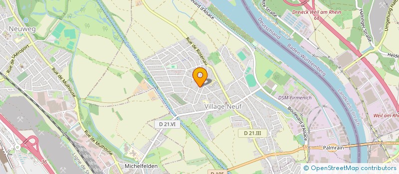 localisation de l'entreprise ASS CANINE DU COIN FRONTALIER  VILLAGE-NEUF