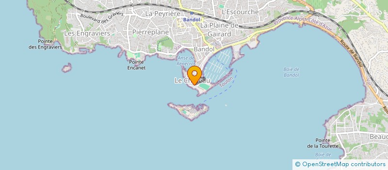 localisation de l'entreprise ASS CANOE KAYAK 83 LOI 1901 à BANDOL