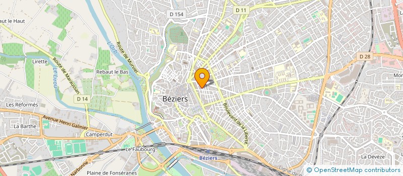 localisation de l'entreprise ASS  CANTINE ENTRAIDE BITERROISE  BEZIERS
