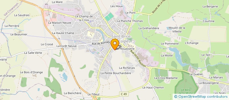 localisation de l'entreprise ASS CANTON ST BRICE ENS ANGLAIS ECOLES  MAEN ROCH