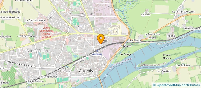localisation de l'entreprise ASS CANTONALE ANCENI SOLIDARITE TRAVAIL à ANCENIS-SAINT-GEREON