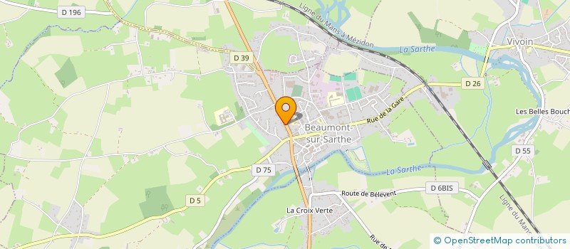 localisation de l'entreprise ASS CANTONALE D'ENTRAIDE AUX CHOMEURS à BEAUMONT-SUR-SARTHE