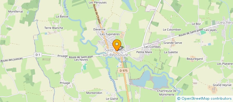 localisation de l'entreprise ASS CANTONALE DE CULTURE ET LOISIRS  SAINT-TRIVIER-DE-COURTES