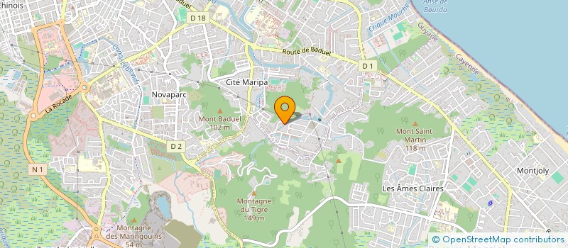 localisation de l'entreprise ASS CAP AU SUD  CAYENNE