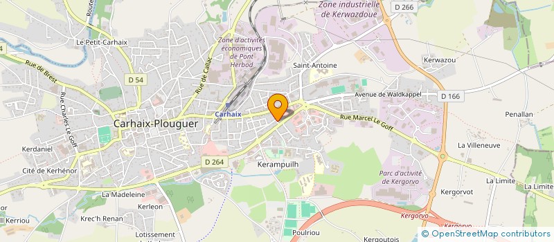 localisation de l'entreprise ASS CARHAIXMENT DANSE à CARHAIX-PLOUGUER