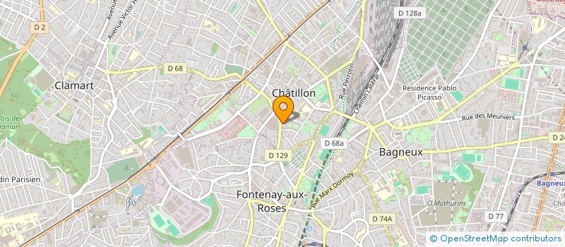 localisation de l'entreprise ASS  CARP COMITE ACADEMIQUE RECHERCHE DE  CHATILLON