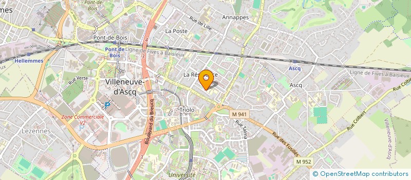 localisation de l'entreprise ASS CARVERS à VILLENEUVE-D'ASCQ