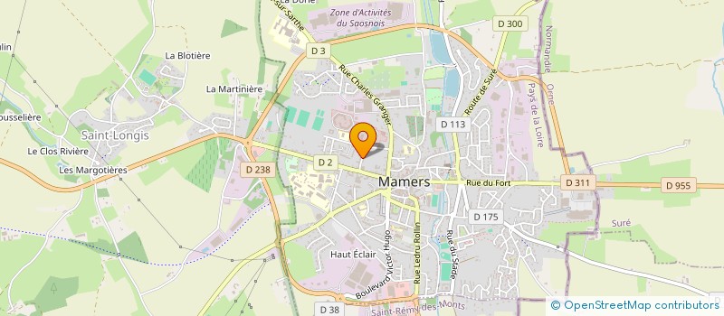 localisation de l'entreprise ASS CASERNE GAULOIS ESCADRON  MAMERS