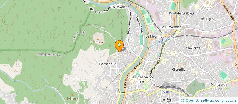 localisation de l'entreprise ASS CAVALIERS DU CLUB HIPPIQUE CEVENOL à ALES