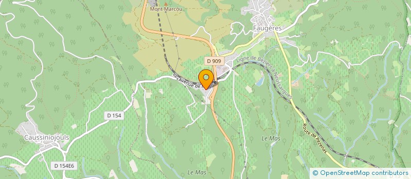 localisation de l'entreprise ASS CAVES COOPERATIVES VINS DES SCHISTES à FAUGERES