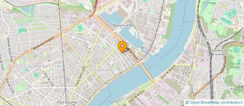 localisation de l'entreprise ASS.  CDANSLABOITE  BORDEAUX