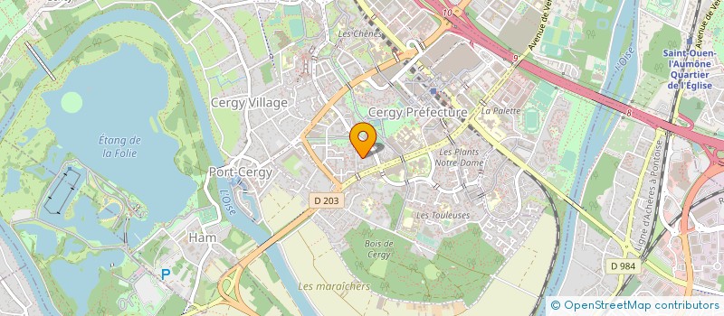 localisation de l'entreprise ASS  CE DES OEUVRES DU PERSO DU DPT DU V à CERGY