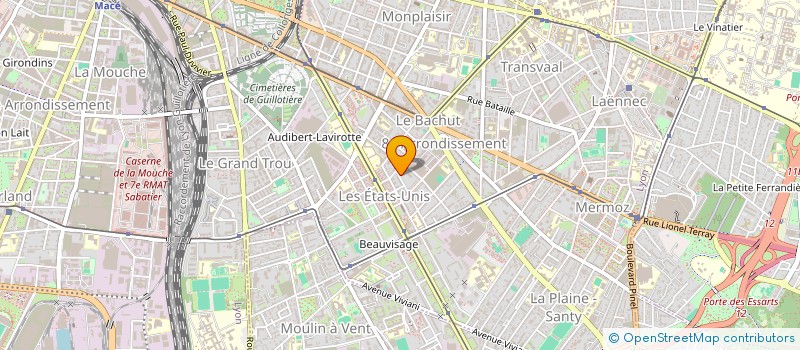 localisation de l'entreprise ASS CENTRAFRIQUE ACTIONS  LYON