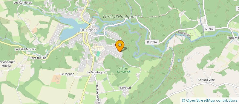 localisation de l'entreprise ASS CENTRE AERE DE HUELGOAT  HUELGOAT